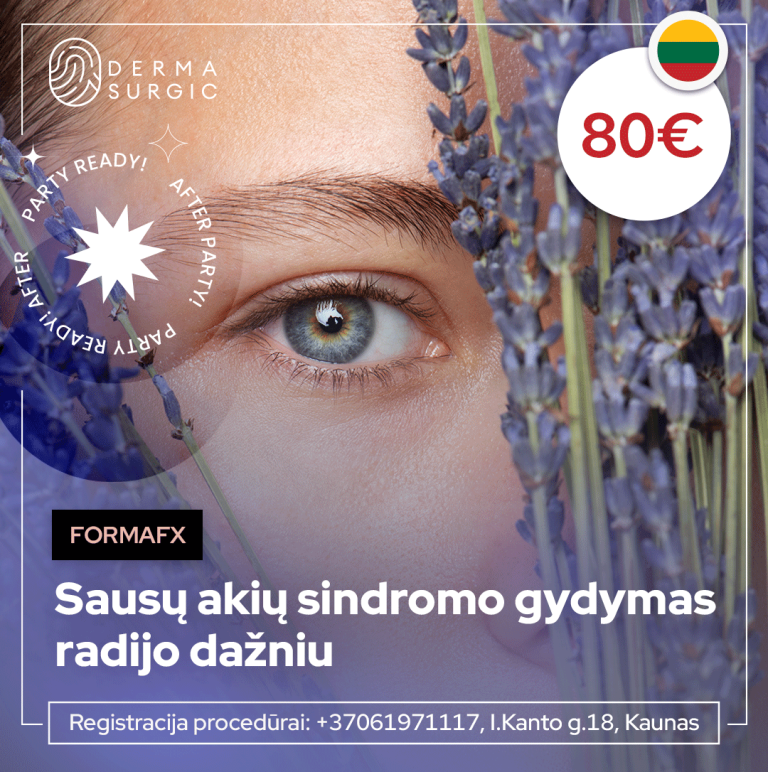 Dermasurgis GruodisSausų akių sindromo gydymas